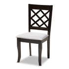 Baxton Studio Verner Modern and Contemporary Grey Fabric Upholstered Espresso Brown Finished Wood Dining Chair Set of 4