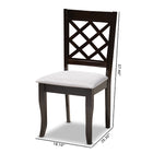 Baxton Studio Verner Modern and Contemporary Grey Fabric Upholstered Espresso Brown Finished Wood Dining Chair Set of 4
