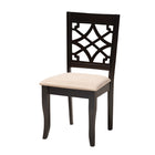 Baxton Studio Thea Modern Beige Fabric and Dark Brown Finished Wood 5-Piece Dining Set