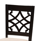 Baxton Studio Mael Modern and Contemporary Sand Fabric Upholstered Espresso Brown Finished Wood Dining Chair Set of 4
