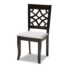 Baxton Studio Mael Modern and Contemporary Grey Fabric Upholstered Espresso Brown Finished 5-Piece Wood Dining Set