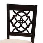 Baxton Studio Renaud Modern and Contemporary Sand Fabric Upholstered Espresso Brown Finished Wood Dining Chair Set of 4