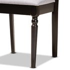 Baxton Studio Eliza Modern and Contemporary Grey Fabric Upholstered and Walnut Brown Finished Wood 5-Piece Dining Set