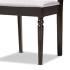 Baxton Studio Valerie Modern and Contemporary Grey Fabric Upholstered and Dark Brown Finished Wood 5-Piece Dining Set