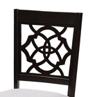 Baxton Studio Renaud Modern and Contemporary Grey Fabric Upholstered Espresso Brown Finished Wood Dining Chair Set of 4