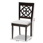 Baxton Studio Renaud Modern and Contemporary Grey Fabric Upholstered Espresso Brown Finished Wood Dining Chair Set of 4