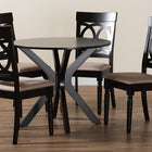 Baxton Studio Jessie Modern Sand Fabric and Dark Brown Finished Wood 5-Piece Dining Set