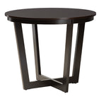 Baxton Studio Estelle Modern Beige Fabric and Dark Brown Finished Wood 5-Piece Dining Set