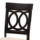 Baxton Studio Estelle Modern Beige Fabric and Dark Brown Finished Wood 5-Piece Dining Set