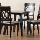 Baxton Studio Charlottle Modern Grey Fabric and Dark Brown Finished Wood 5-Piece Dining Set