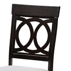 Baxton Studio Velia Modern Grey Fabric and Dark Brown Finished Wood 5-Piece Dining Set