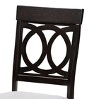 Baxton Studio Lucie Modern and Contemporary Grey Fabric Upholstered Espresso Brown Finished 5-Piece Wood Dining Set