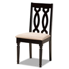 Baxton Studio Callie Modern and Contemporary Sand Fabric Upholstered and Dark Brown Finished Wood 5-Piece Dining Set
