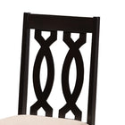 Baxton Studio Cherese Modern and Contemporary Sand Fabric Upholstered Espresso Brown Finished 5-Piece Wood Dining Set
