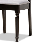 Baxton Studio Julie Modern and Contemporary Grey Fabric Upholstered and Dark Brown Finished Wood 5-Piece Dining Set