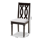 Baxton Studio Cherese Modern and Contemporary Grey Fabric Upholstered Espresso Brown Finished Wood Dining Chair Set of 4
