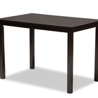 Baxton Studio Cherese Modern and Contemporary Grey Fabric Upholstered Espresso Brown Finished 5-Piece Wood Dining Set