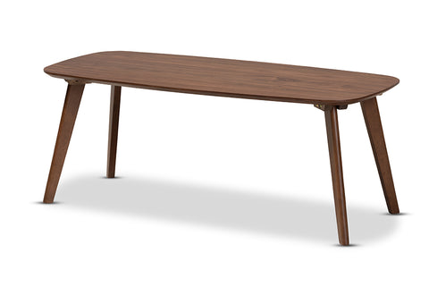 Baxton Studio Dahlia Mid-Century Modern Walnut Finished Coffee Table
