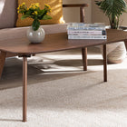 Baxton Studio Dahlia Mid-Century Modern Walnut Finished Coffee Table