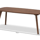Baxton Studio Dahlia Mid-Century Modern Walnut Finished Coffee Table