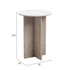 Zuo Oceanveil Side Table White