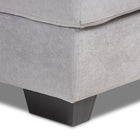 Baxton Studio Langley Modern and Contemporary Light Grey Fabric Upholstered Sectional Sofa with Left Facing Chaise
