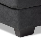 Baxton Studio Nevin Modern and Contemporary Dark Grey Fabric Upholstered Sectional Sofa with Right Facing Chaise