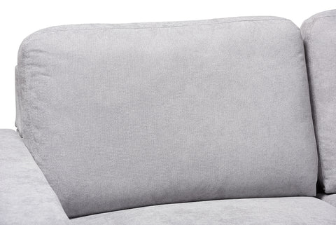 Baxton Studio Nevin Modern and Contemporary Light Grey Fabric Upholstered Sectional Sofa with Right Facing Chaise