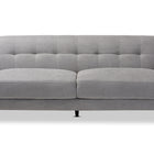 Baxton Studio Allister Mid-Century Modern Light Grey Fabric Upholstered Sofa