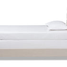 Baxton Studio Ansa Modern and Contemporary Beige Fabric Upholstered Twin Size Bed