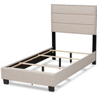 Baxton Studio Ansa Modern and Contemporary Beige Fabric Upholstered Twin Size Bed