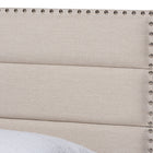 Baxton Studio Ansa Modern and Contemporary Beige Fabric Upholstered Twin Size Bed