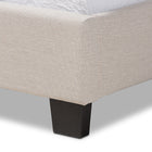 Baxton Studio Ansa Modern and Contemporary Beige Fabric Upholstered Twin Size Bed