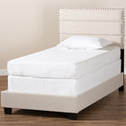 Baxton Studio Ansa Modern and Contemporary Beige Fabric Upholstered Twin Size Bed
