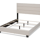 Baxton Studio Ansa Modern and Contemporary Beige Fabric Upholstered Queen Size Bed