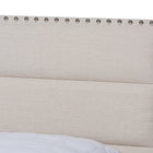 Baxton Studio Ansa Modern and Contemporary Beige Fabric Upholstered Full Size Bed
