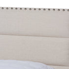 Baxton Studio Ansa Modern and Contemporary Beige Fabric Upholstered Queen Size Bed