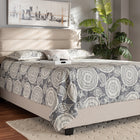 Baxton Studio Ansa Modern and Contemporary Beige Fabric Upholstered Queen Size Bed