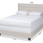 Baxton Studio Ansa Modern and Contemporary Beige Fabric Upholstered Queen Size Bed