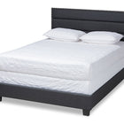 Baxton Studio Ansa Modern and Contemporary Dark Grey Fabric Upholstered Queen Size Bed