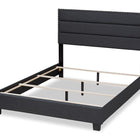 Baxton Studio Ansa Modern and Contemporary Dark Grey Fabric Upholstered Queen Size Bed