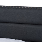 Baxton Studio Ansa Modern and Contemporary Dark Grey Fabric Upholstered King Size Bed