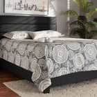 Baxton Studio Ansa Modern and Contemporary Dark Grey Fabric Upholstered Full Size Bed