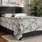 Baxton Studio Ansa Modern and Contemporary Dark Grey Fabric Upholstered Queen Size Bed