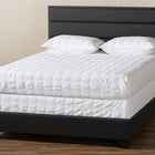 Baxton Studio Ansa Modern and Contemporary Dark Grey Fabric Upholstered King Size Bed