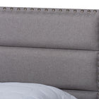 Baxton Studio Ansa Modern and Contemporary Grey Fabric Upholstered Queen Size Bed