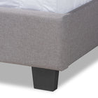 Baxton Studio Ansa Modern and Contemporary Grey Fabric Upholstered King Size Bed