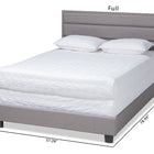 Baxton Studio Ansa Modern and Contemporary Grey Fabric Upholstered Queen Size Bed