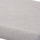 Baxton Studio Rika Mid-Century Modern Greyish Beige Fabric Upholstered Walnut Brown Finished Boomerang Bench