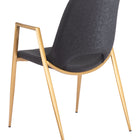 Zuo Desi Dining Chair (Set of 2) Black & Gold
